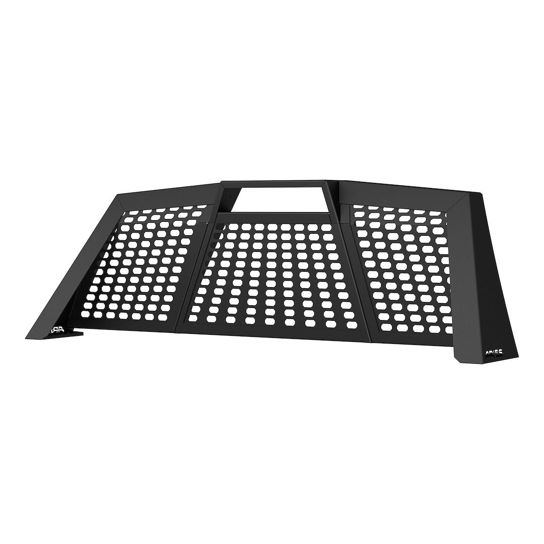Product of Aries 1110117 Bolt-On Black Carbide Powder Coated Octagonal Grid Mesh Headache Rack 