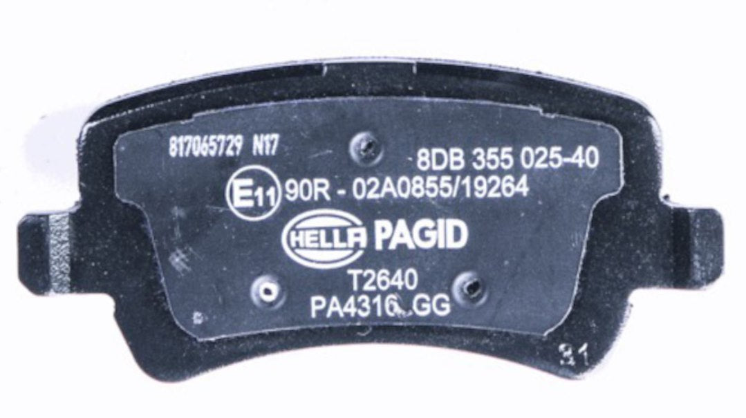 Product of Hella 355025401 Brake Pad - 