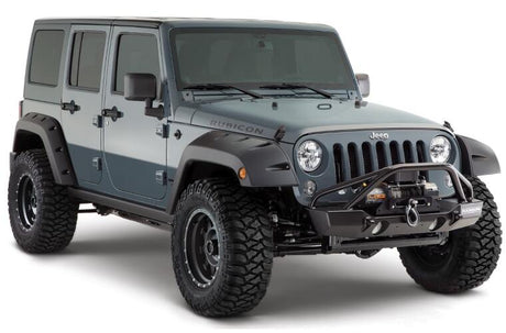 Product of Bushwacker 10080-02 Pocket Style/ Exposed Fasteners Black Fender Flare - Set Of 2 