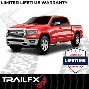 Product of TrailFX A4012S TFX 4" Trapezoid Side Steps Nerf Bar With Surface Steps 