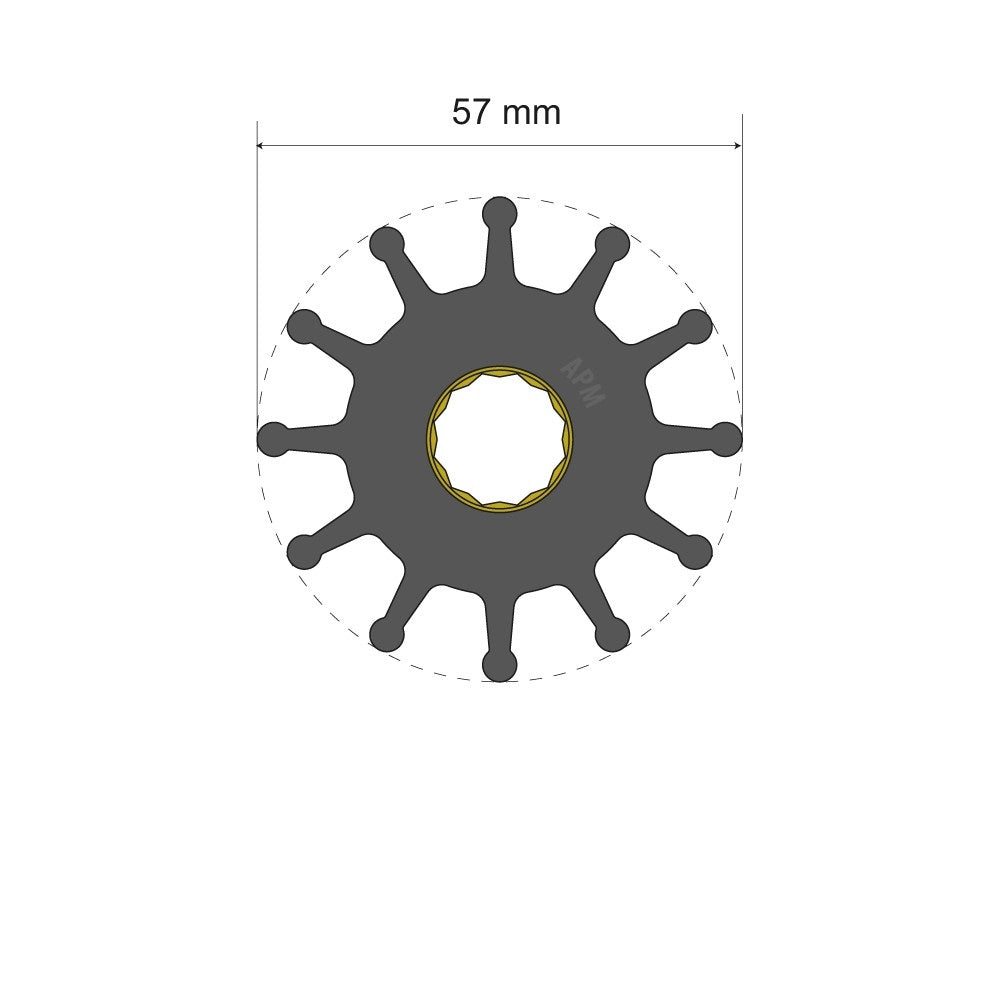 Albin 06-01-037 Water Pump Impeller||06-01-037_1.Jpg||86||a9a0601037||1486328