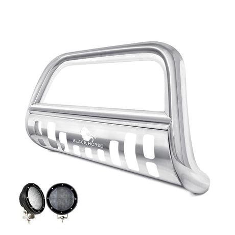 Product of Black Horse Offroad BB049705-SP-PLFB Bull Bar  with skid plate 
