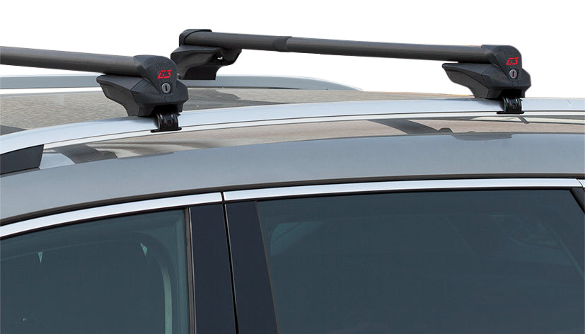 Product of G3 S.p.A. 61.300 30.32 Inch To 45.28 Inch Black Roof Rack Cross Bar - Set Of 2 