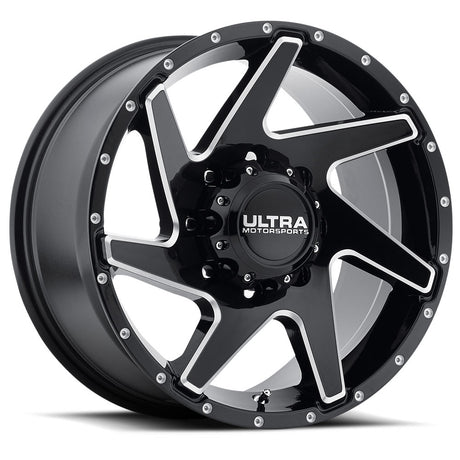 Product of Ultra Wheel 20x10 Black With Natural Accents Wheel - 8x6.50 Bolt Pattern 
