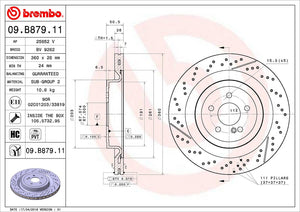 Brembo 09b87911c02 Brake Rotor||09.B879.11_2.Jpg||87||brm09b87911||869930