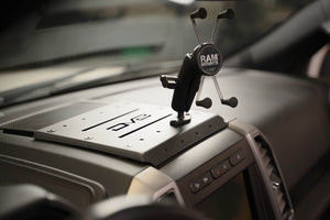 Dv8 Offroad Dmff-01 Cell Phone Mount Plate||2015-2020-F-150-_-2017-2021-F-250-350-Digital-Device-Dash-Mount-Installed-1.Jpg||90||dv8dmff01||1626899