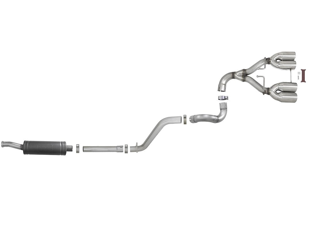 Product of Advanced FLOW Engineering 49-38073-P Rebel Cat-Back System Single Exhaust System Kit 