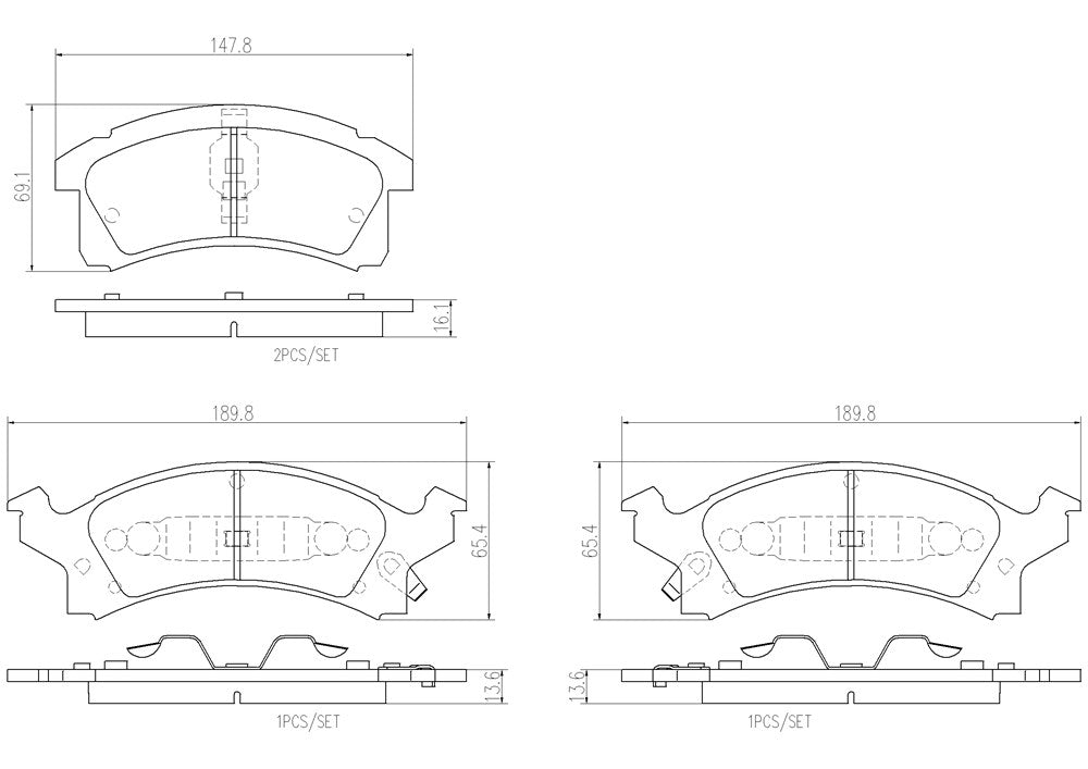 Product of Brembo P09012N Brake Pad - Set Of 4 