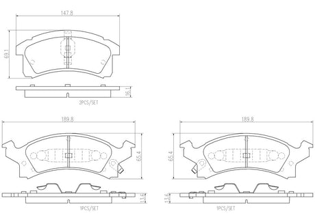 Product of Brembo P09012N Brake Pad - Set Of 4 