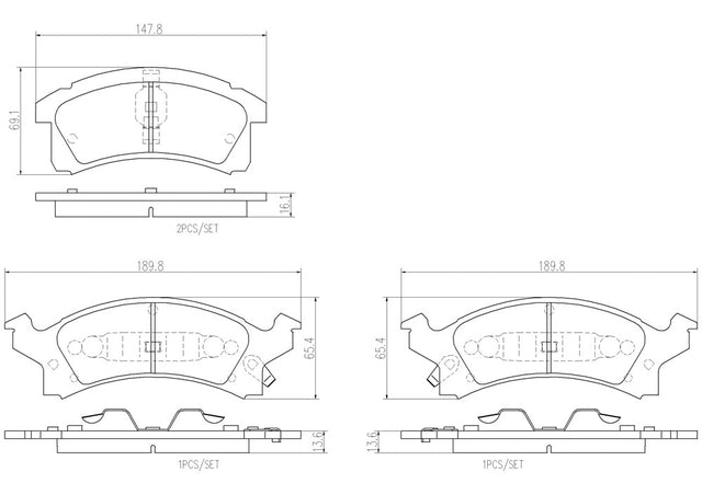 Product of Brembo P09012N Brake Pad - Set Of 4 