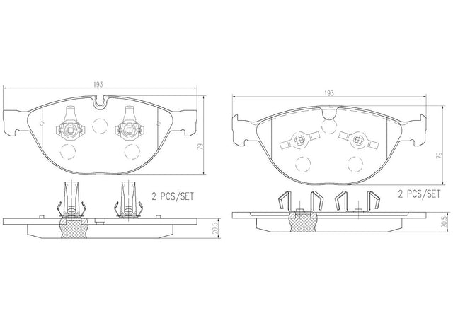 Product of Brembo P06066N Brake Pad - Set Of 4 