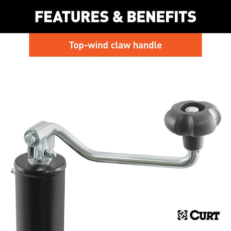 Product of CURT 28356 5000 Pound Manual Trailer Tongue Jack 