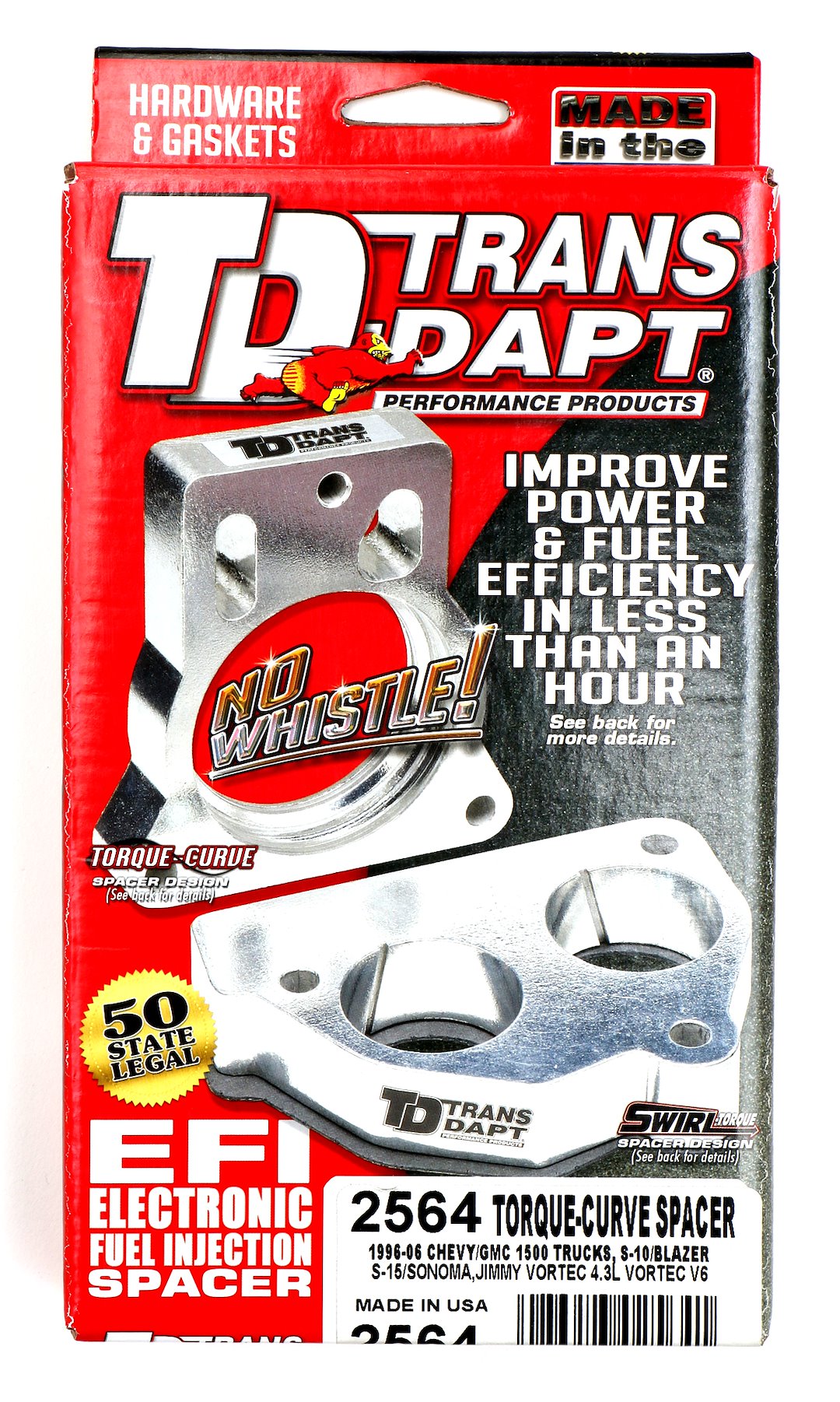 Trans Dapt 2564 Throttle Body Spacer||2564-Box.Jpg||87||t372564||1597839