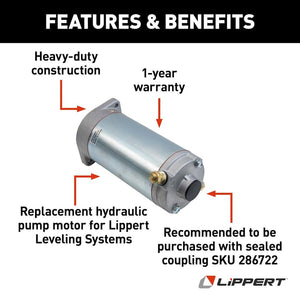 Lippert Components 179327 Leveling System Hydraulic Pump Motor||179327_3.Jpg||88||m6v179327||966889