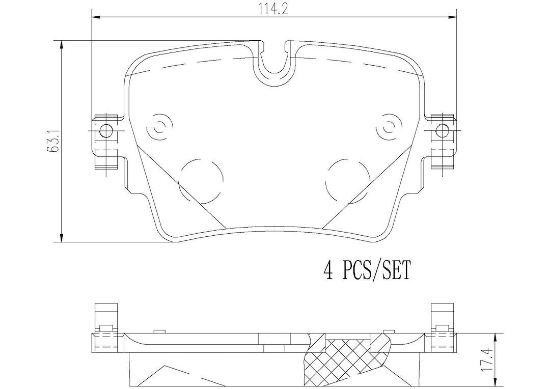 Product of Brembo P36033N Brake Pad - Set Of 4 