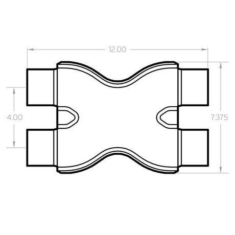 Magnaflow Performance 10791 Exhaust Crossover Pipe||10791_Dim.Jpg||86||m6610791||1249908