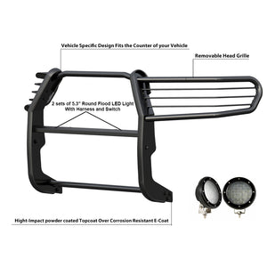 Product of Black Horse Offroad 17DG109MA-PLFB Grille Guard  