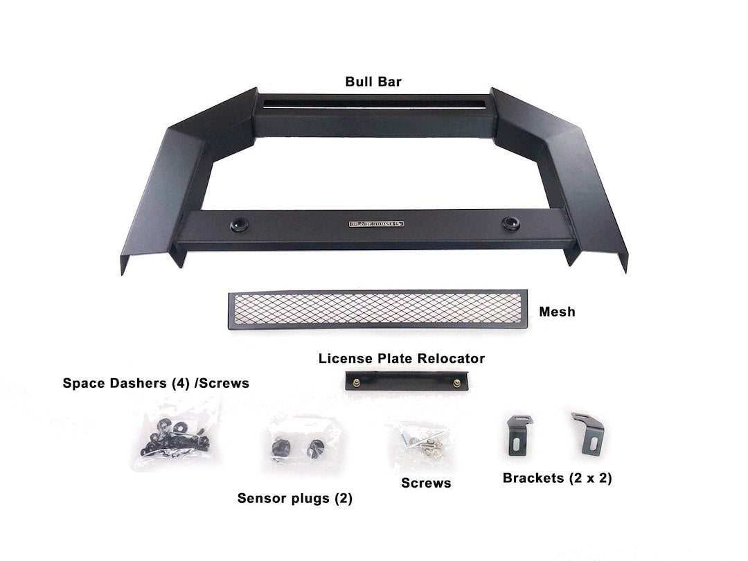 Product of Black Horse Offroad AB-NI25-NL Bull Bar Black Satin 3 Inch No with skid plate 