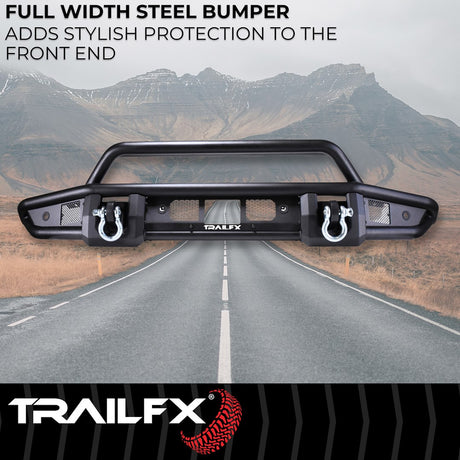 Product of TrailFX BR001T TrailFX Bronco Products Steel Matte Powder Coated Bumper 