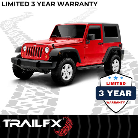 Product of TrailFX A0027T TFX Round Tube Side Steps Nerf Bar With Surface Steps 