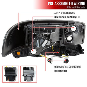 Spec-D Tuning 2lblh-Gmc99jm-G3-Rs Headlight Assembly||2lblh-Gmc99jm-G3-Rs_6.Jpg||91||sdtmc99jmg3rs||1563901