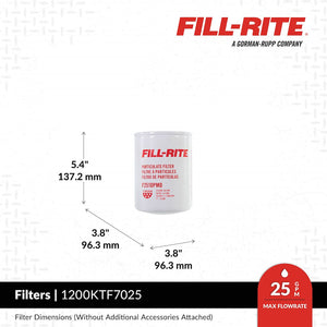 Fill-Rite 1200ktf7025 Liquid Transfer Tank Pump Filter||1200ktf7025_2.Jpg||87||f72200ktf7025||2352081