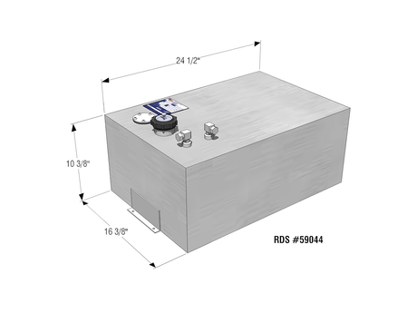 Product of RDS Tanks 59044 Rectangular 18 Gallon Auxiliary Fuel Tank 