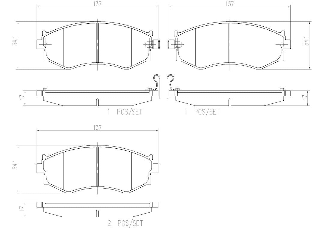 Product of Brembo P30002N Brake Pad - Set Of 4 