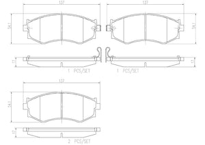 Product of Brembo P30002N Brake Pad - Set Of 4 