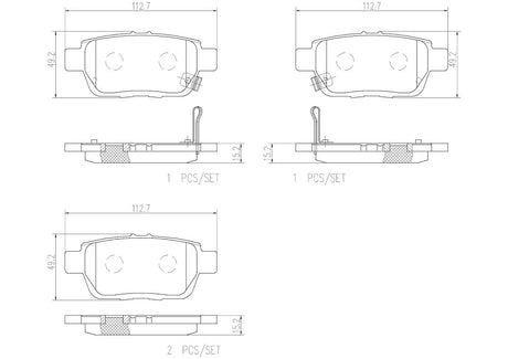 Product of Brembo P28067N Brake Pad - Set Of 4 
