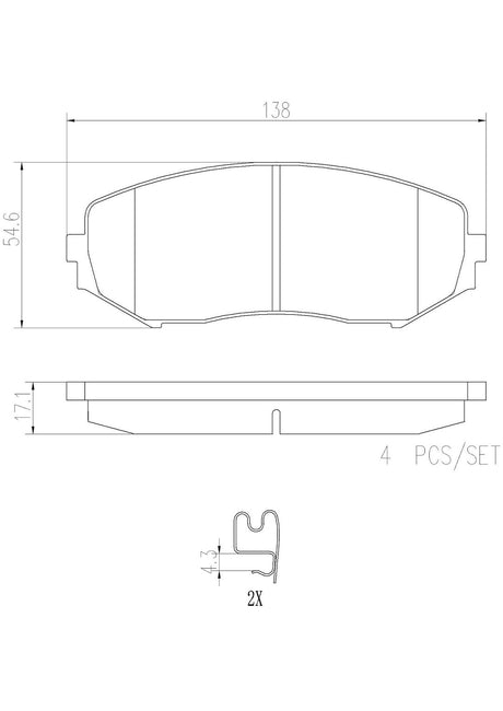 Product of Brembo P79018N Brake Pad - Set Of 4 