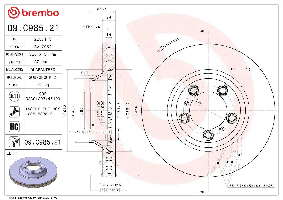 Brembo 09c98521c02 Brake Rotor||09c98521c02_4.Jpg||89||brm09c98521||1684322