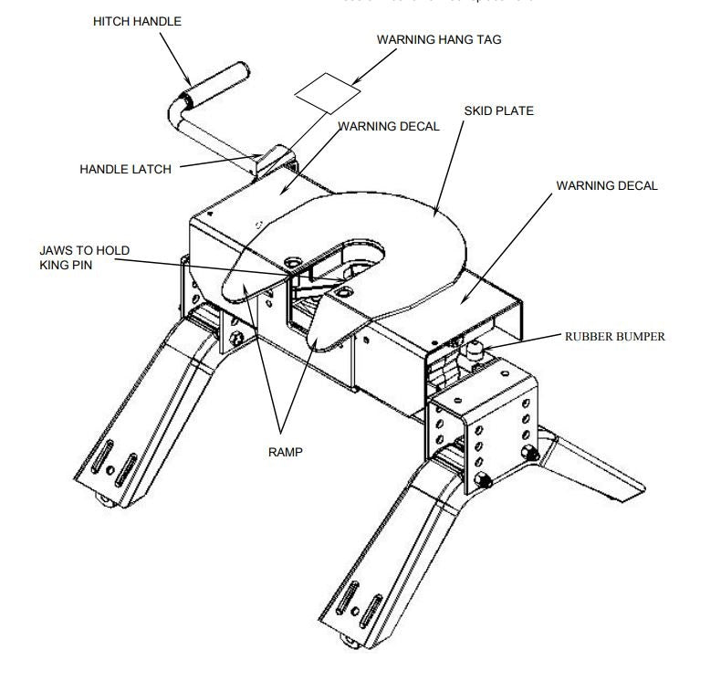 Product of Reese 30132 Fixed 20000 Pound 2-Way Fifth Wheel Trailer Hitch 