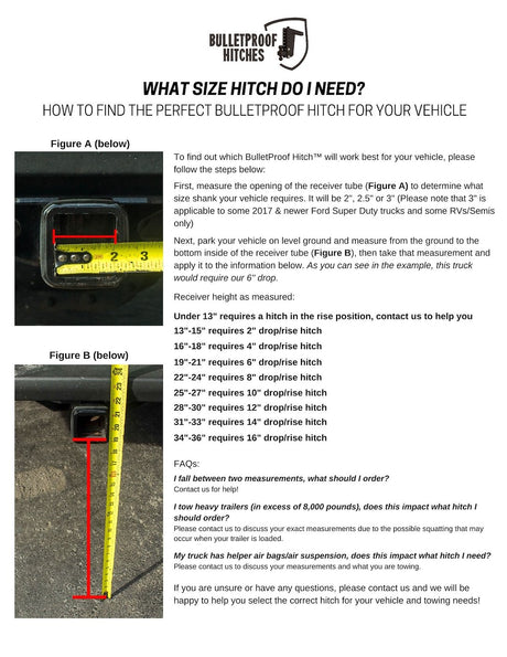 Product of Bulletproof Hitches ED254 Receiver Trailer Hitch Ball Mount 