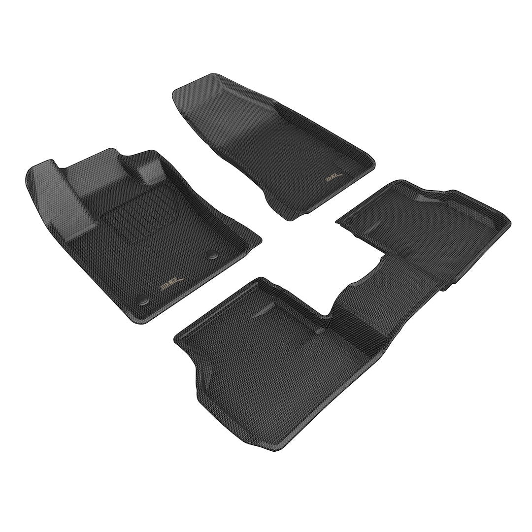 Product of 3D Mats KAGU L1DG03501509 Black Thermoplastic Rubber Of Carbon Fiber Texture Floor Liner 