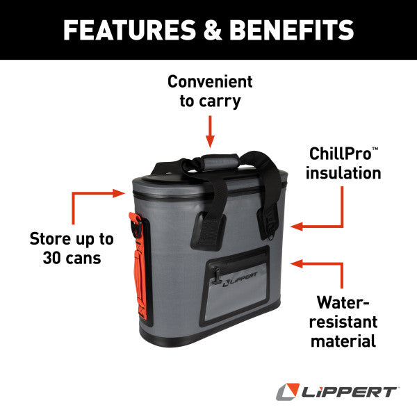 Product of Lippert Components Adventure Pro Beverage Cooler 22.5 Quart 2021099913 