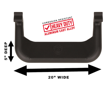 Product of Carr 120251 Black Powder Coated Aluminum Truck Step