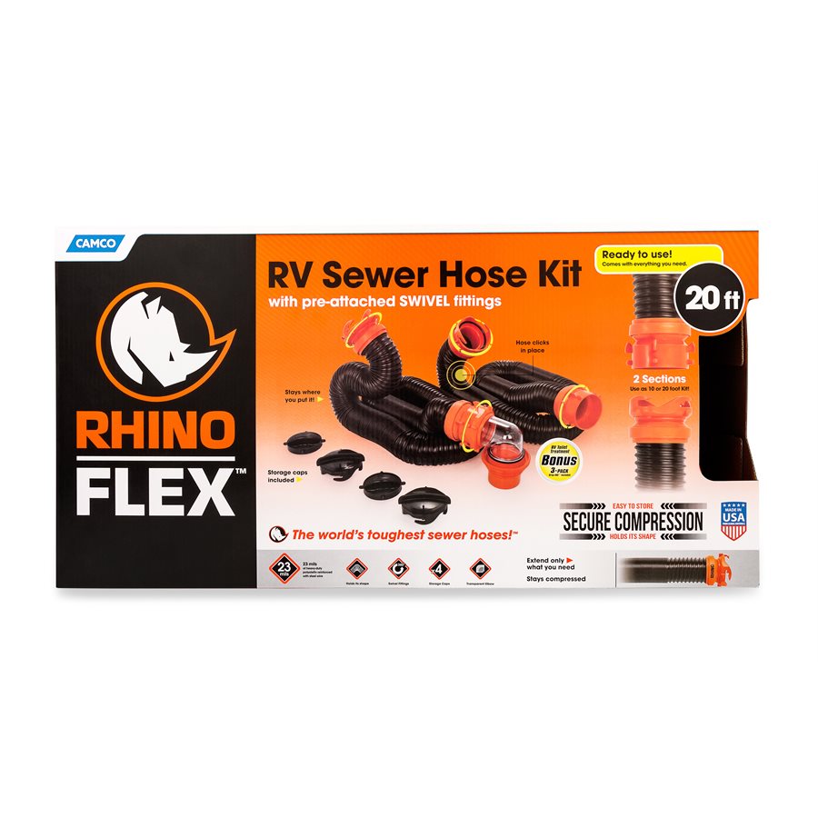 Product of Camco 39741 20 Feet Black Sewer Hose Yes 