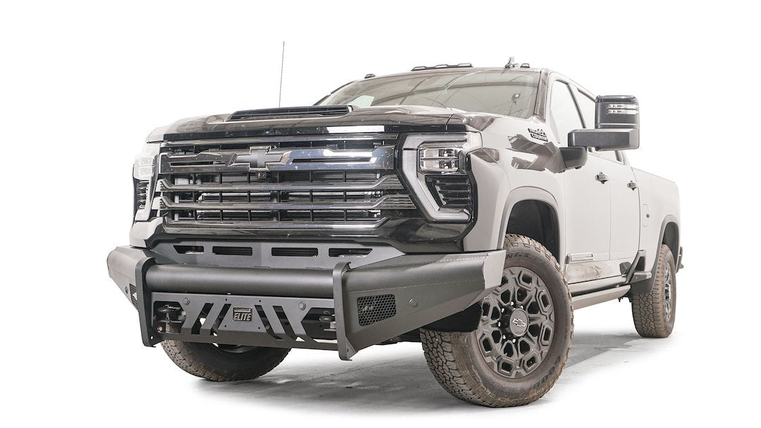 Product of Fab Fours CH24-Q6161-1 Black Steel Elite Steel Matte Powder Coated Bumper 
