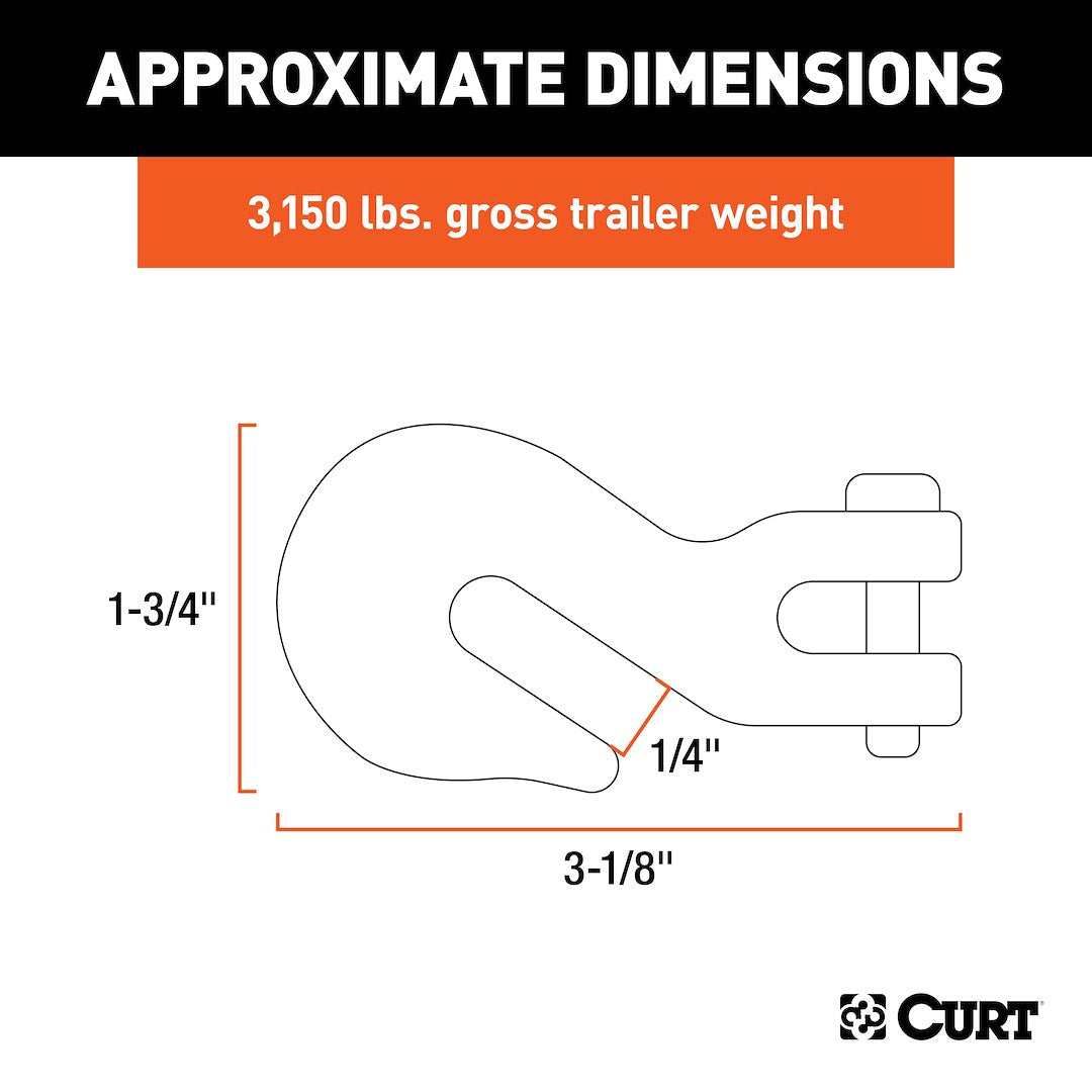 Curt 81502 Trailer Safety Chain Hook||81502_3008x1990_Ca.Jpg||86||c9381502||1790739
