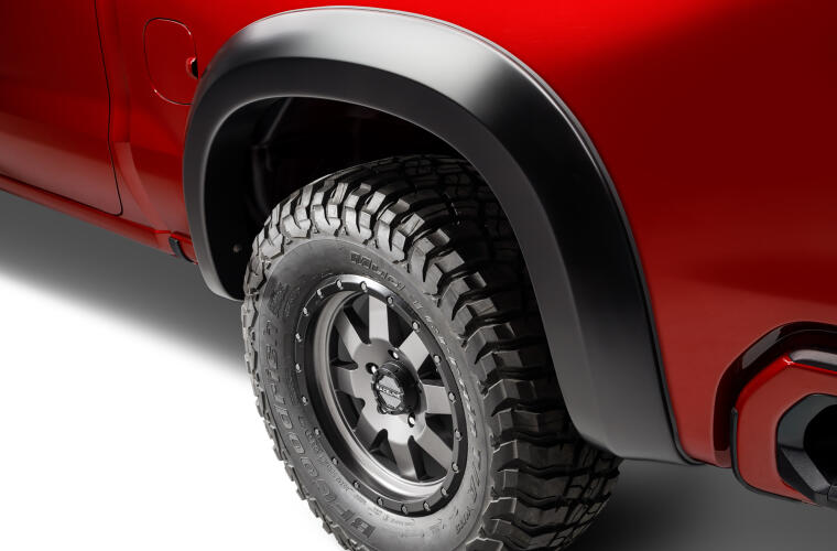 Product of Bushwacker 40929-02 Pocket Style/ Exposed Fasteners Black Fender Flare - Set Of 4 