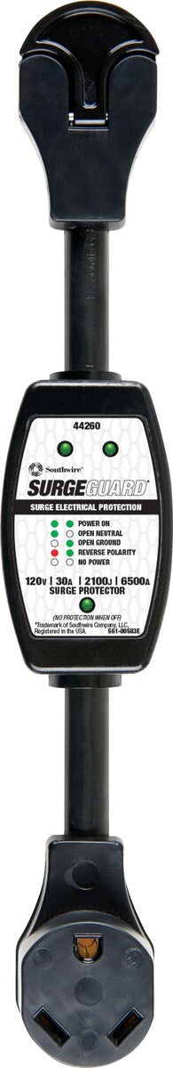 Product of SouthWire Corp. 44260 120 Volt 30 Amp Surge Protector 