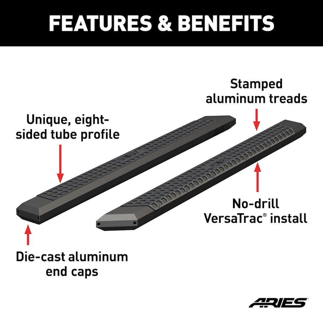 Product of Aries 2055985 Black Carbide Textured Powder Coated Running Board 