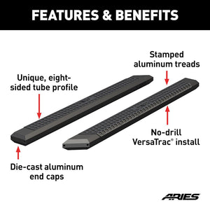 Product of Aries 2055985 Black Carbide Textured Powder Coated Running Board 
