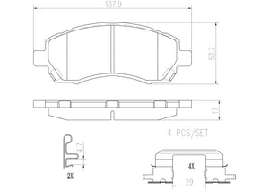 Product of Brembo P78009N Brake Pad - Set Of 4 