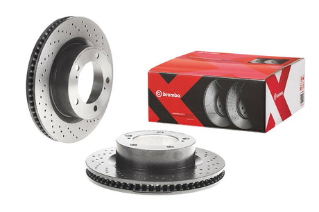 Product of Brembo 09A9661XC02 Xtra Vented Cross Drilled 1 Piece Brake Rotor 