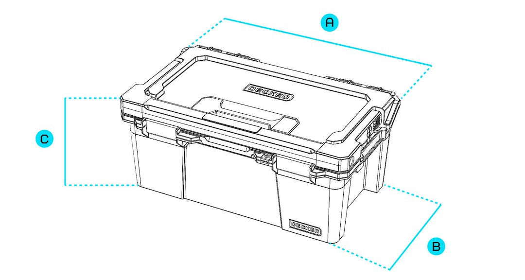 Product of Decked A0010-SIXR-BLK Sixer 16 Standard Profile Toolbox 