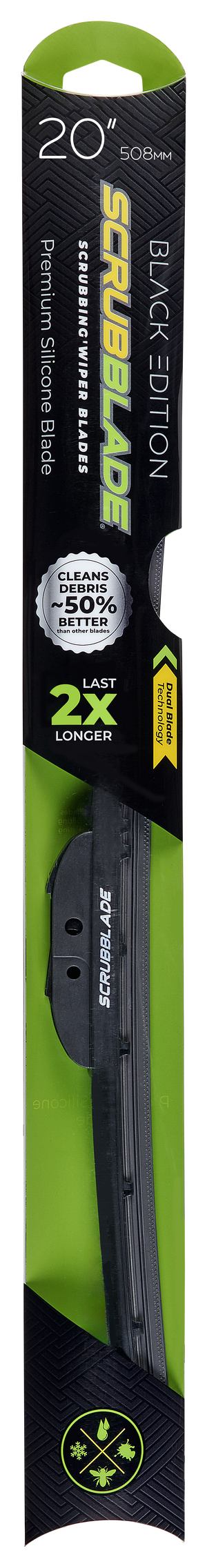 Scrubblade Be2000 Windshield Wiper Blade||black Edition 20_Front.Png||86||scrbe2000||1756993