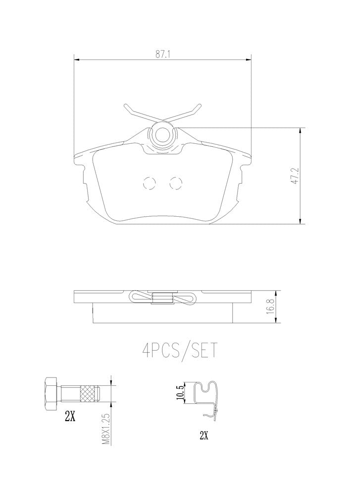 Product of Brembo P54023N Brake Pad - Set Of 4 