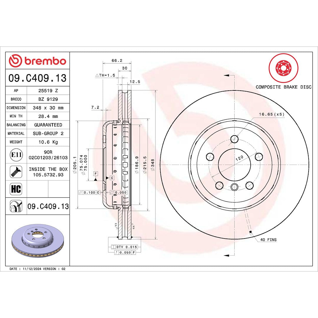 Brembo Kt00a74 Brake Kit||09.C409.13_Drw.Jpg||95||brmkt00a74||2240262